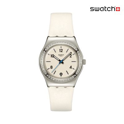 Swatch GLACIAL PETALS 金屬手錶/女錶/瑞士製造 YLS471 (33mm)