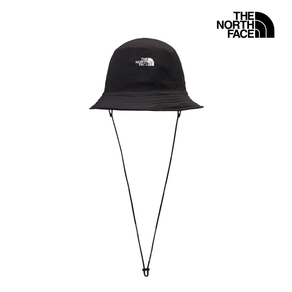 【The North Face 官方旗艦】 北面男女款黑色UPF防曬漁夫帽｜8DH1KX7 抗UV