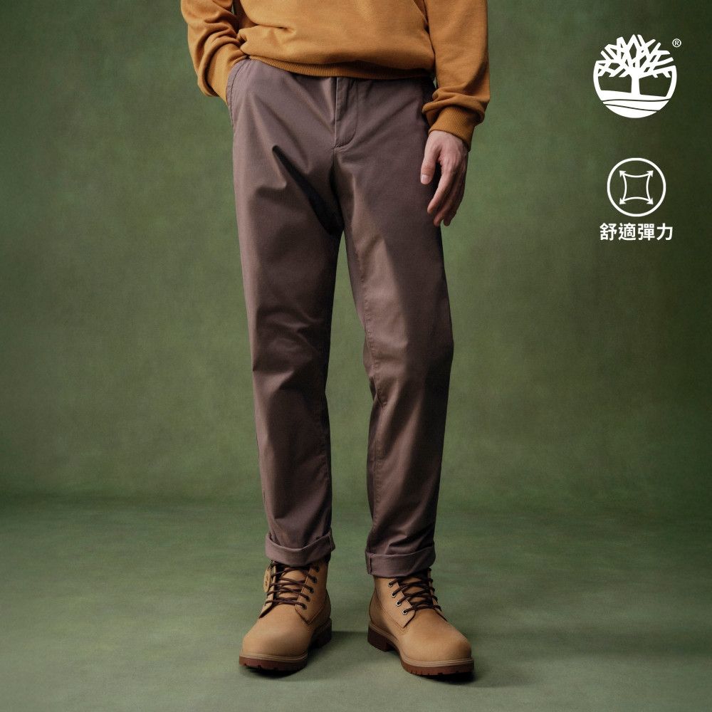 Timberland官方旗艦 男款棕色合身卡其長褲|A6C1VBK0