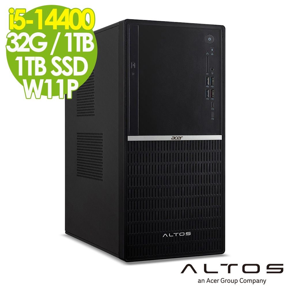 Acer 宏碁 Altos P130F9 商用工作站 (i5-14400/32G/1TB+1TB SSD/W11P)