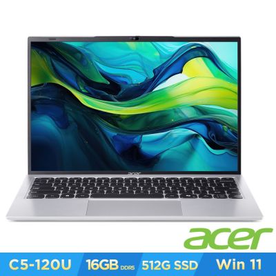 Acer 宏碁 Swift Lite SFL14-53M-56JW 14吋輕薄筆電(C5-120U/16GB/512GB/Win11)