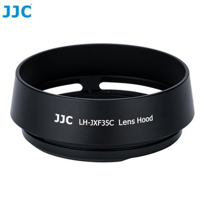 JJC副廠Fujifilm太陽罩相容富士原廠LH-XF35II遮光罩LH-JXF35C黑色(金屬製;仿徠卡斜口內凹)適XF 23mm XC 35mm F2 R WR