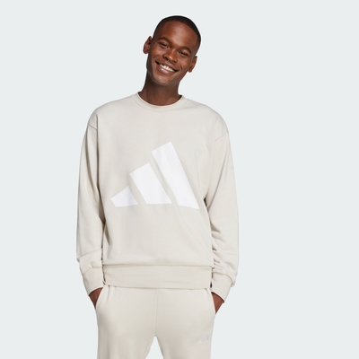 【adidas 愛迪達】 ESSENTIALS 長袖上衣 大學T 男 JE8953