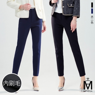 MYVEGA麥雪爾 MA厚料內磨毛修身九分保暖褲-共二款