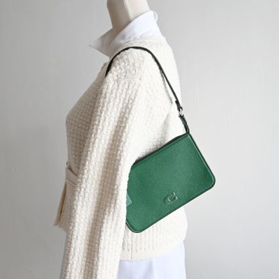 COACH 經典C LOGO迷你手提肩背包/腋下包(綠)
