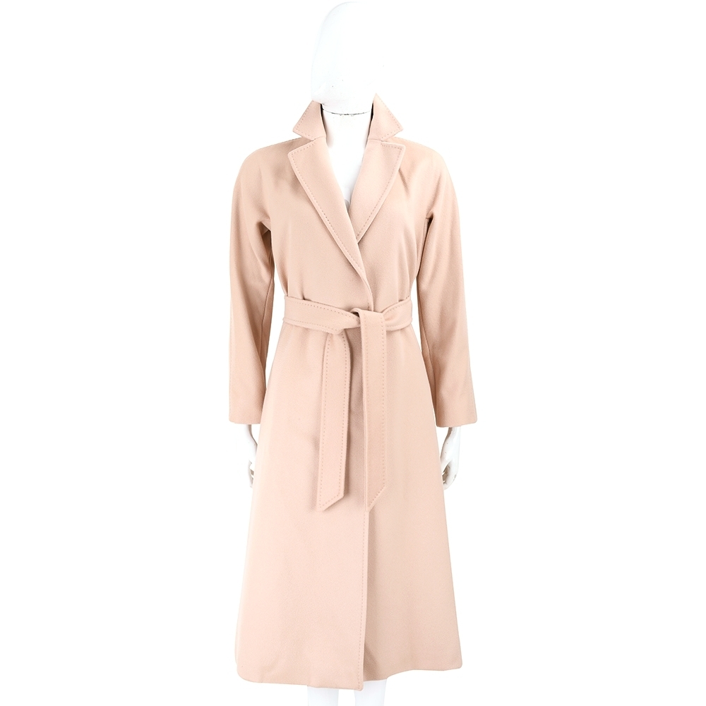 Max Mara Prater 100%羊毛長袍式綁帶大衣-5款可選 (純羊毛-裸色)