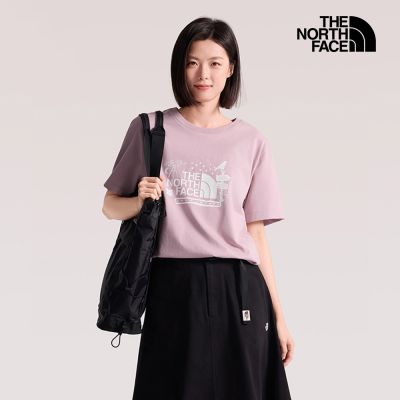 【The North Face 官方旗艦】北面男女款粉色純棉手繪印花短袖T恤｜8GVE0SO