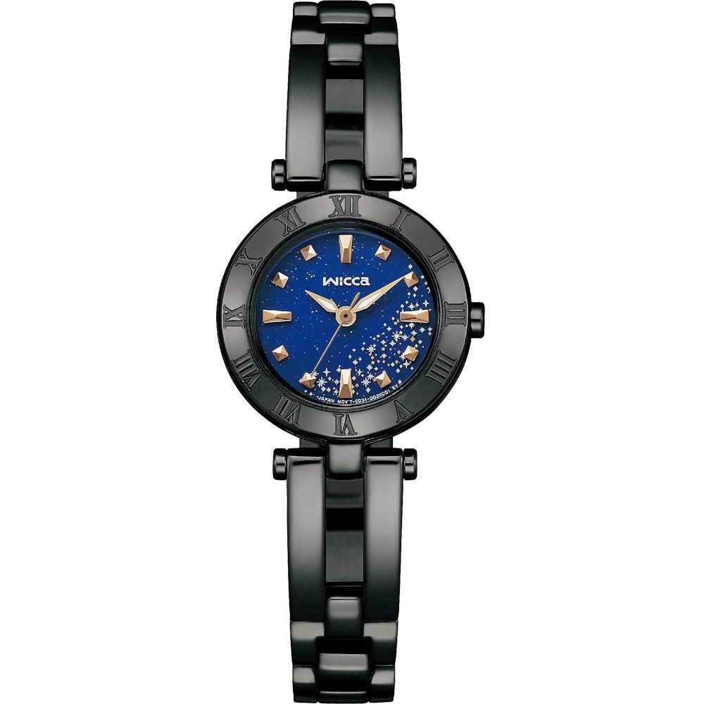 CITIZEN 星辰 wicca 公主系列 星辰夜空 太陽能時尚錶-34mm KP2-647-71R