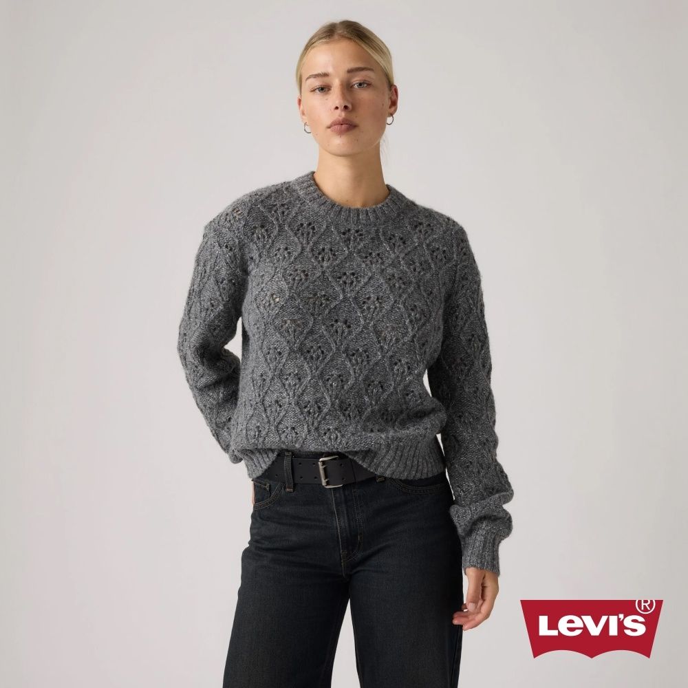 Levi's Zoe 鏤空圓領針織毛衣 / 羊毛混紡 女生上衣 熱賣單品