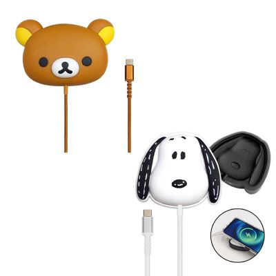 Rilakkuma 拉拉熊/SNOOPY史努比 立體造型 磁吸無線充電盤(附底座)