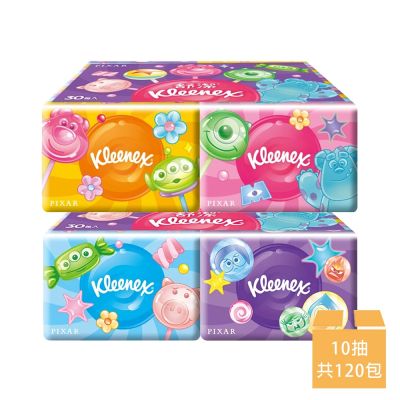 【Kleenex 舒潔】迪士尼袖珍包面紙 10抽x30包x4串(款式隨機出貨)