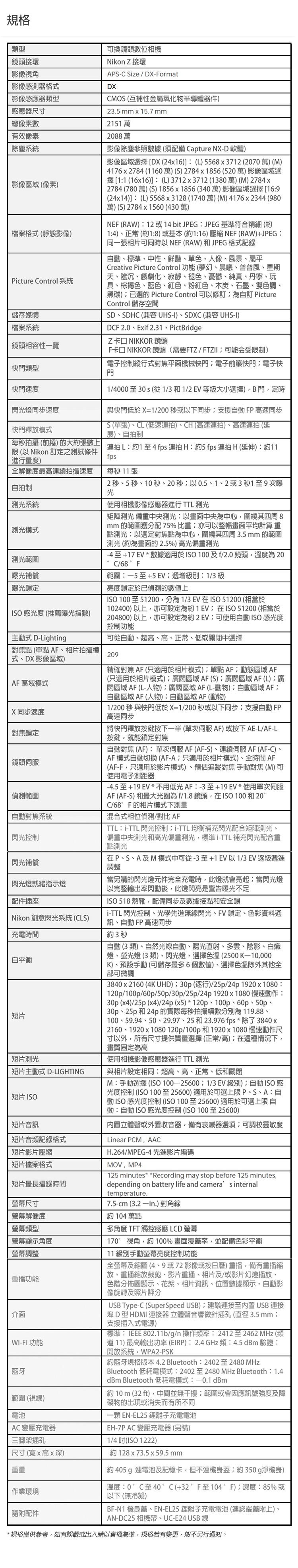 Nikon尼康 Z 30 - 詳情2