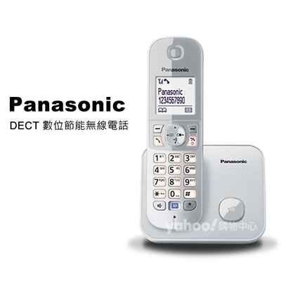 Panasonic國際牌 Panasonic 國際牌 DECT 數位節能無線電話 KX-TG6811 晨霧銀