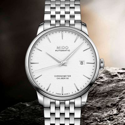 MIDO美度 Baroncelli 永恆天文台矽遊絲系列 白頁巖紋面40㎜ M6(M0274081103100)