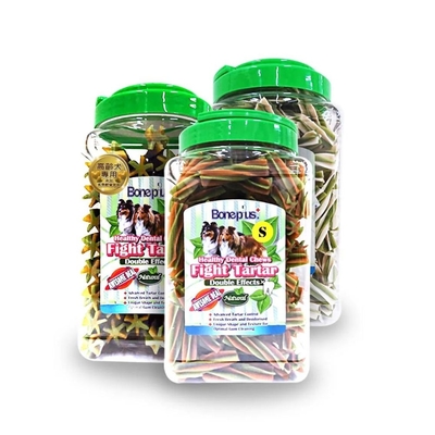 Bone Plus-六星雙效起司/軟骨/薄荷草本潔牙棒 桶裝 1000g