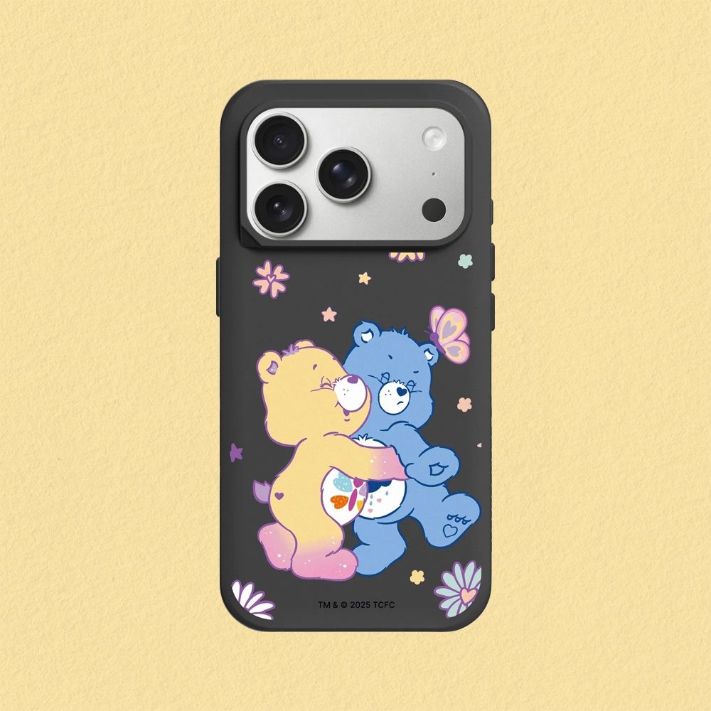 犀牛盾 iPhone 15/16/17系列 SolidX強化吸震緩衝防摔手機殼/Care Bears-抱一個 (經典黑)