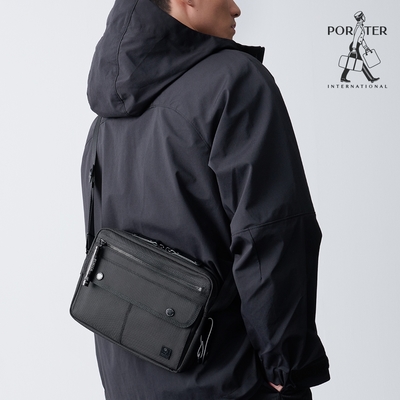 PORTER INTERNATIONAL - 自信經典NEW HEAT斜背包 - 全黑