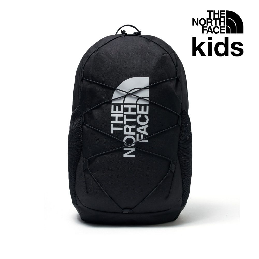 【The North Face 官方旗艦】 北面兒童黑色DWR防潑水大容量休閒後背包｜52VYJK3 書包