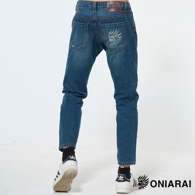 BLUE WAY 鬼洗い潮流鬼洗–705縱系復古舒適九分錐型褲