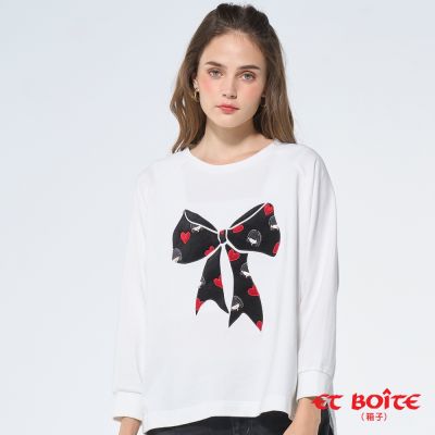 ET BOîTE 箱子 BLUE WAY –LIZ蝴蝶結長TEE(白)