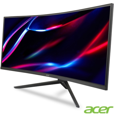 Acer 宏碁 ED343CUR J0 34型曲面電腦螢幕 AMD FreeSync｜120hz 順暢畫面再提升