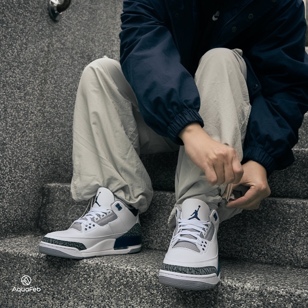 Nike Air Jordan 3 Retro 男爆裂藍AJ3 喬丹經典運動休閒鞋CT8532-140