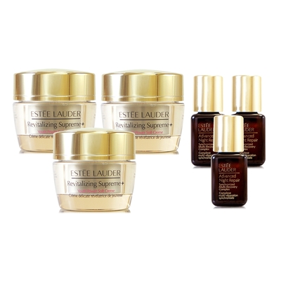 *ESTEE LAUDER雅詩蘭黛 特潤超導全方位修護露7ml*3+年輕無敵膠原霜15ml*3 (雙天后組)