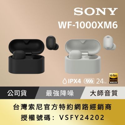 【Sony索尼】WF-1000XM6 旗艦真無線藍牙耳機 (公司貨 保固12+6個月)-黑色