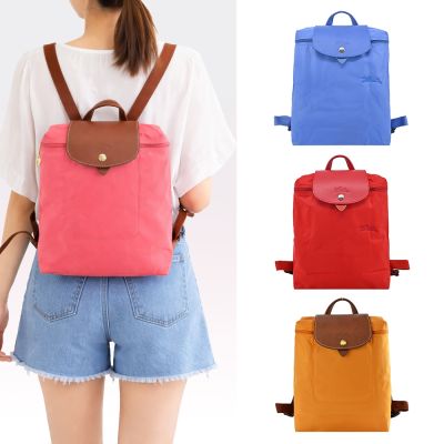 LONGCHAMP LE PLIAGE/GREEN系列原創刺繡再生尼龍中型摺疊後背包(多款選)