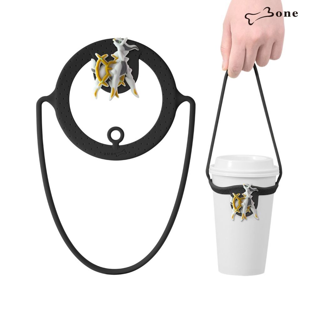 【Bone 蹦克】(兩入組) 寶可夢款環保杯綁 飲料提袋 環保矽膠飲料袋 (阿爾宙斯)