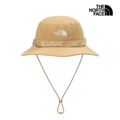 【The North Face 官方旗艦】北面男女款卡其色DWR防潑水透氣漁夫帽｜8JGKLK5
