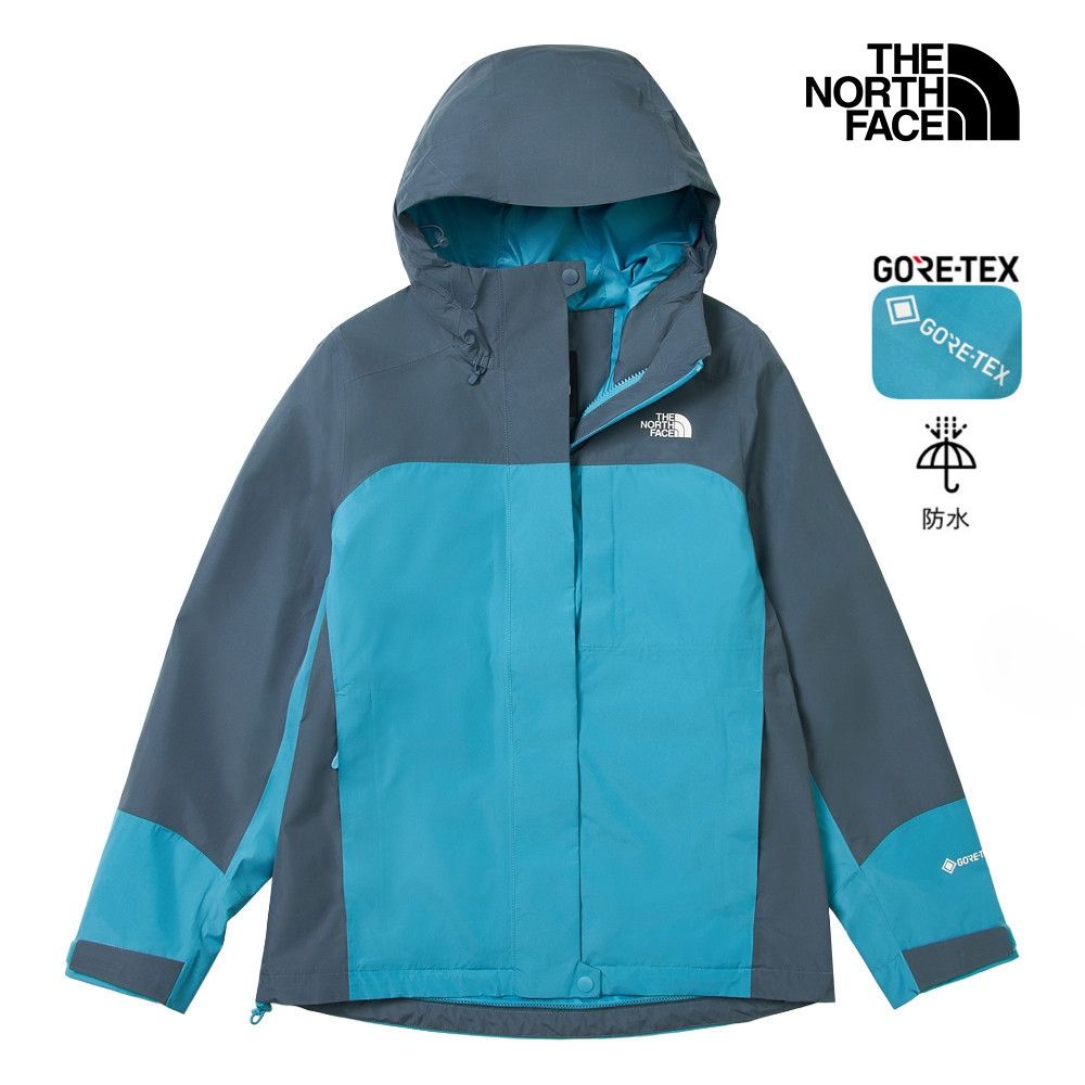 【The North Face 官方旗艦】北面女款藍色GTX專業防水衝鋒衣｜8F1DMN2 外套