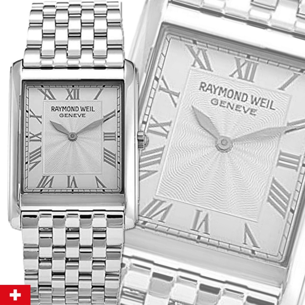 Raymond Weil 蕾蒙威 Don Giovanni系列 方形羅馬時標璣刻面石英男款39㎜ R01(99731-ST-00659)