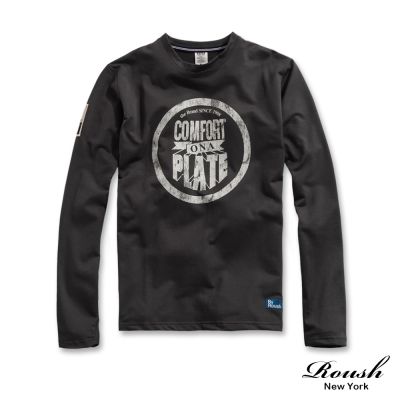 Roush 美式圓形破版膠印長TEE(2511599)