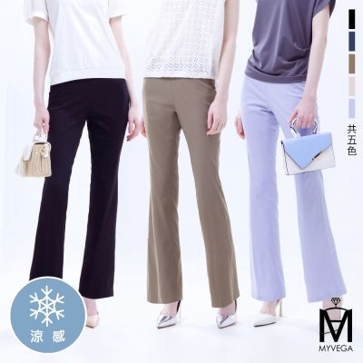 MYVEGA麥雪爾 MA涼感後鬆緊腰小喇叭/寬褲-共二款