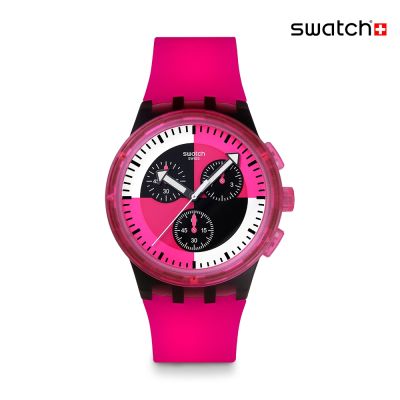 Swatch FUCHSIA LINES 經典手錶/男錶/女錶/瑞士製造 SUSB110 (42mm)