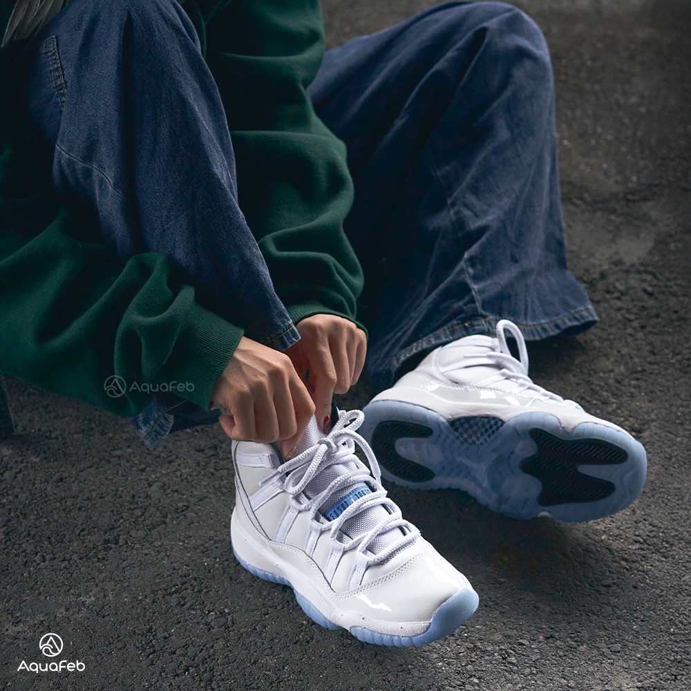 Air Jordan 11 Low Legend Blue On Feet 11 Legend Blue Jordan 11
