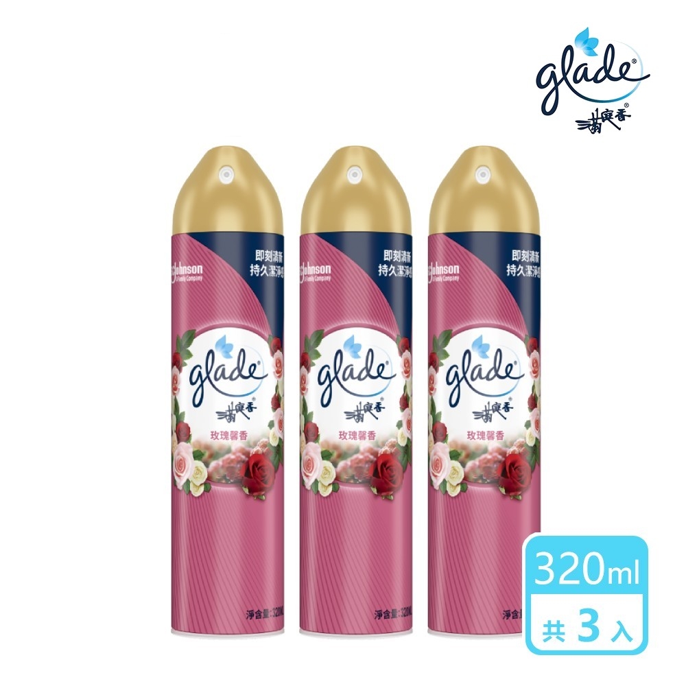 3入組 | 滿庭香 空氣清淨劑-玫瑰馨香320ml