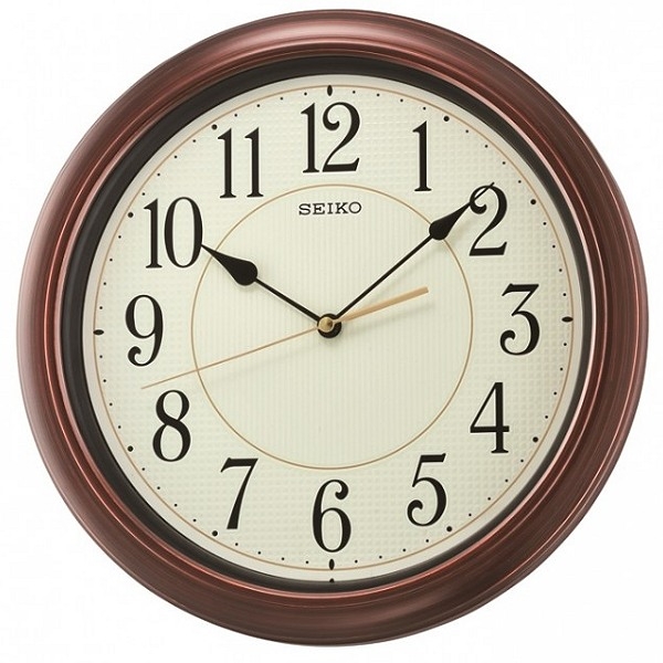 SEIKO 精工仿木紋夜光恆動式秒針靜音掛鐘QXA616B -夜光綠/32.4cm