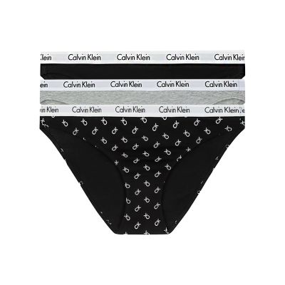 Calvin Klein Carousel Cotton Bikini 女內褲 棉質三角褲 CK內褲-LOGO 三入組