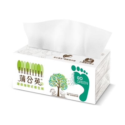 蒲公英環保抽取衛生紙100抽x72包