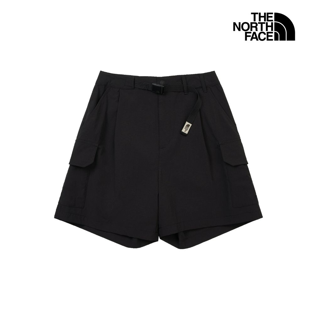 【The North Face 官方旗艦】 北面女款黑色UPF防曬短褲｜8C11JK3 抗UV