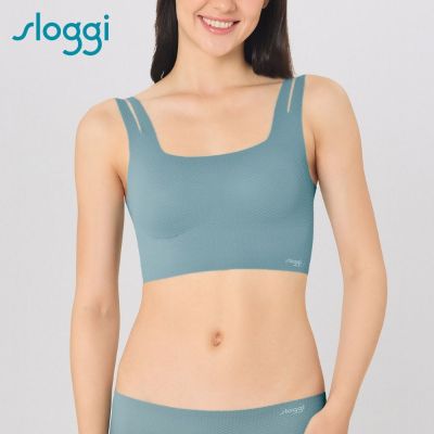 sloggi-ZERO FEEL FLOW Top 零感系列方領背心式內衣 石青灰