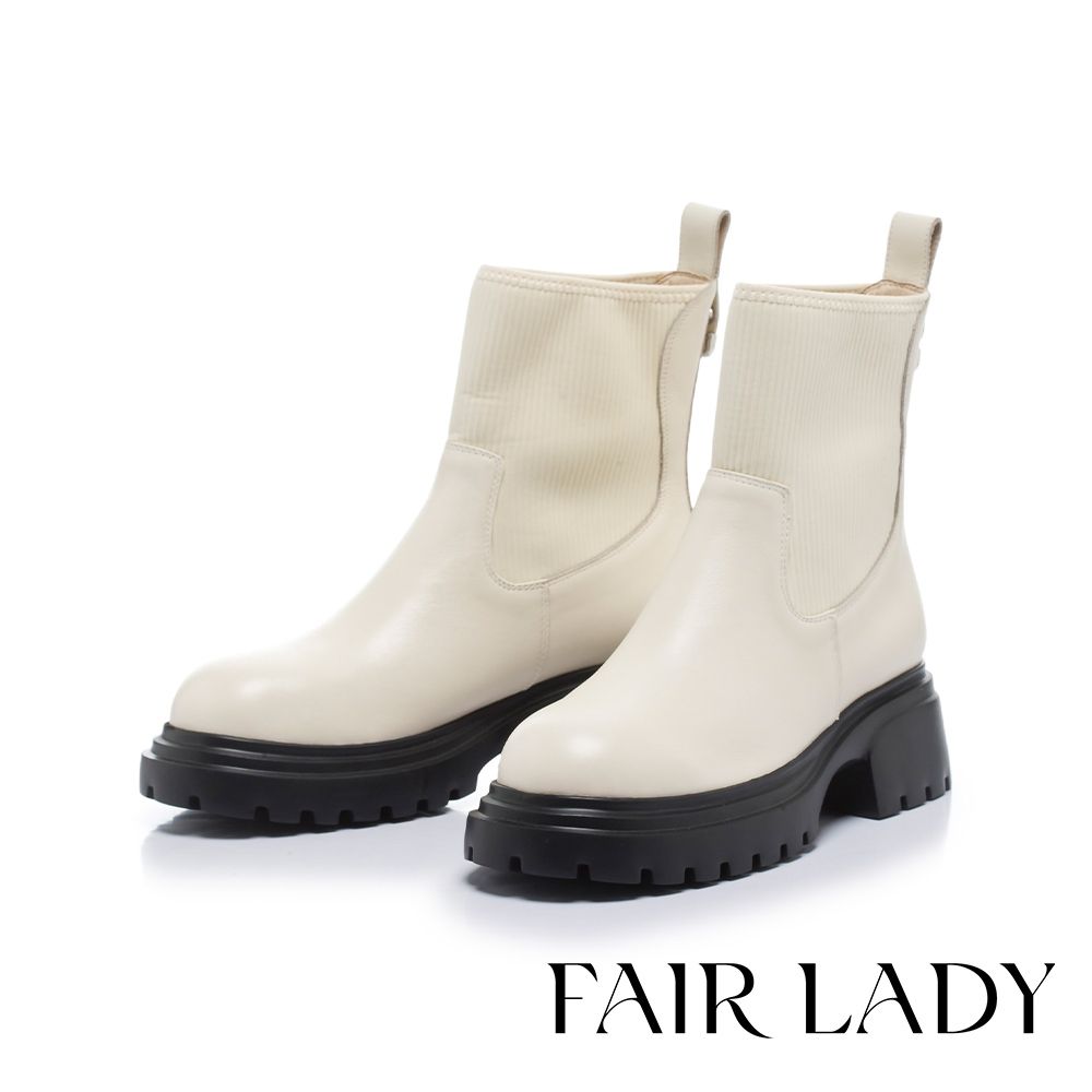 FAIR LADY 換季首選｜通勤平底鞋・優雅高跟・顯瘦襪靴 多款 均一價 (B款-奶油)