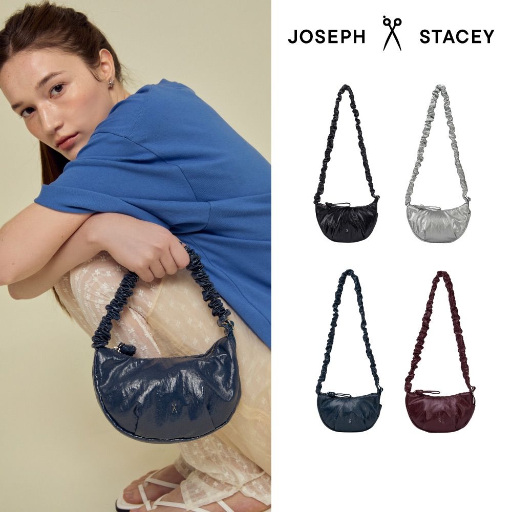 JOSEPH AND STACEY泡芙尼龍造型背帶斜背包-迷你-多色