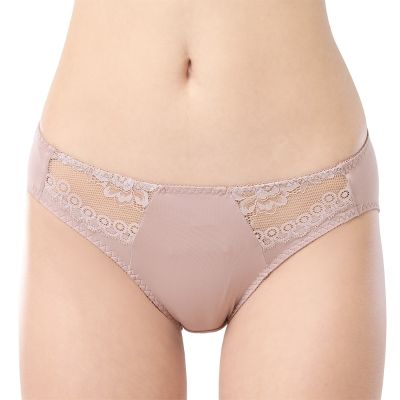 思薇爾 花萃系列M-XL蕾絲低腰三角女內褲(冰玉紫)