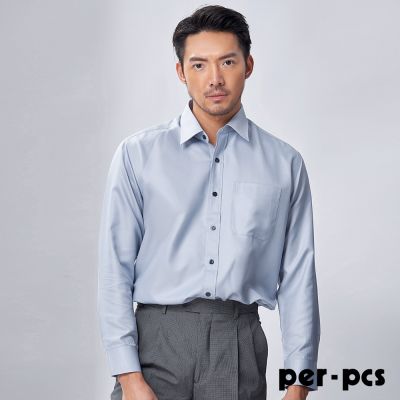 per-pcs 都會紳士必備長袖襯衫 灰藍(725475)