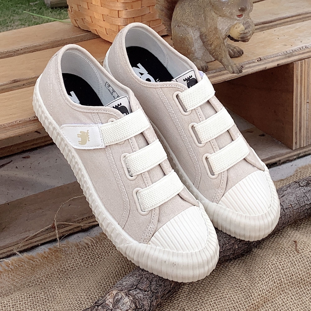 moz瑞典厚底駝鹿魔鬼氈帆布餅乾鞋(奶茶) | 帆布鞋| Yahoo購物中心