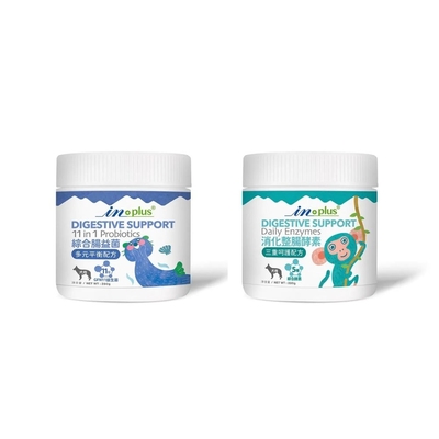 in-plus贏®【2入組】280g 犬用營養品 綜合腸益菌/消化整腸酵素