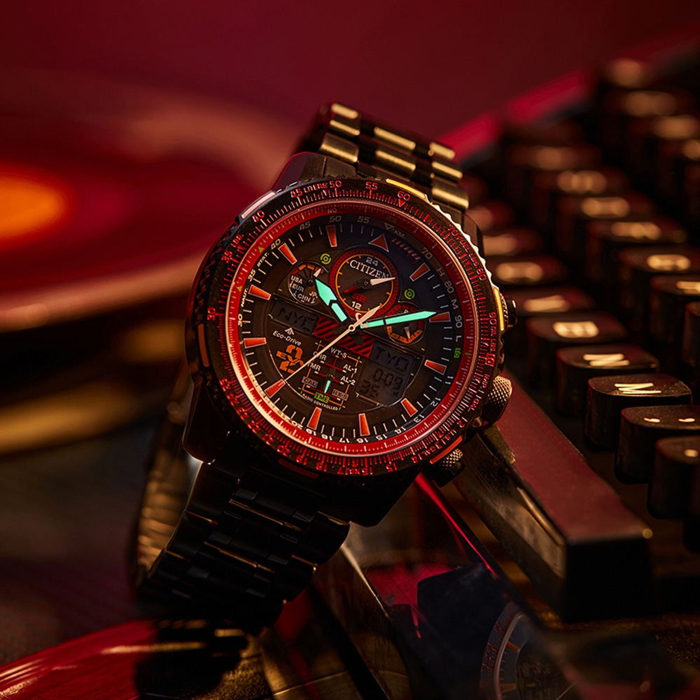 CITIZEN 星辰x EVA新世紀福音戰士初號機/貳號機限量版Promaster 航空光
